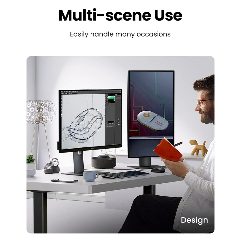 Mouse Wired USB UGREEN MU007, 1200DPI, 1.5m, Negru