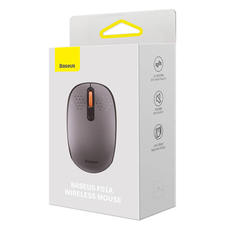 Mouse Wireless Baseus F01A, 1600DPI, Gri B01055502833-00