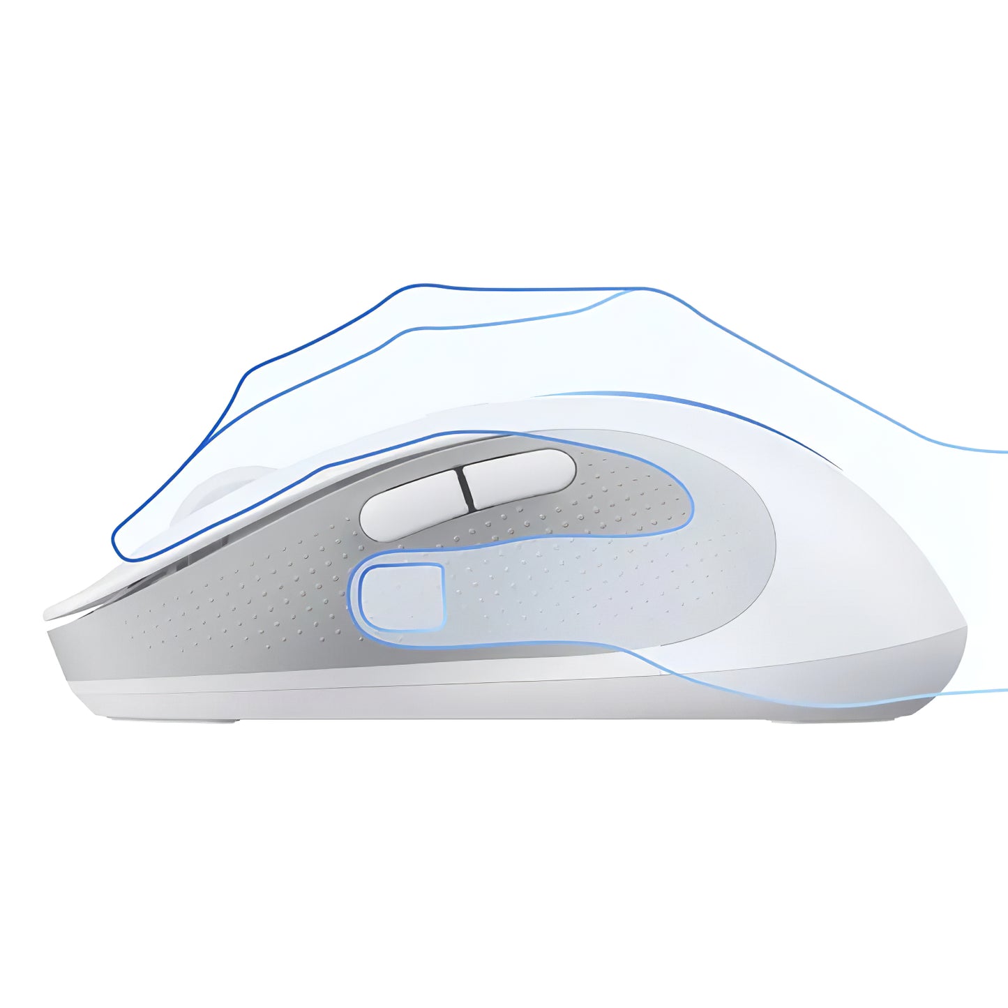 Mouse Wireless Baseus F02, 4000DPI, BT / Wi-Fi, Alb B01055505211-01