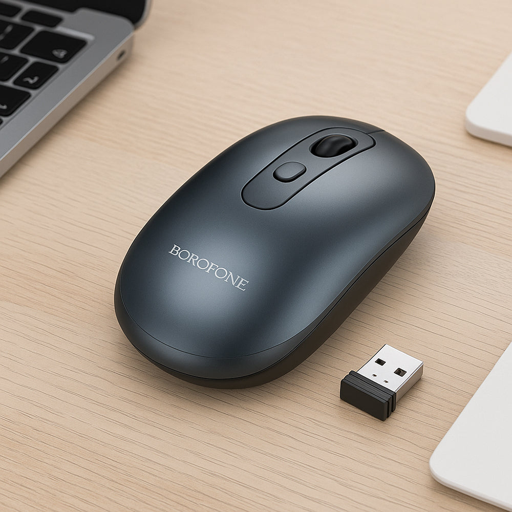 Mouse Wireless Borofone BG13 Winner, 1600DPI, Gri