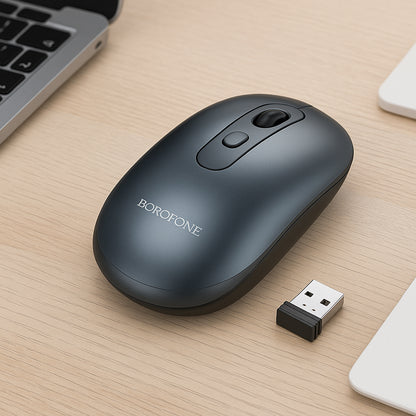 Mouse Wireless Borofone BG13 Winner, 1600DPI, Gri