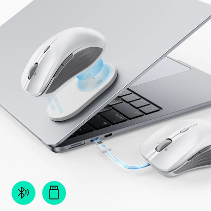 Mouse Wireless ESR MagMouse, 800DPI - 4800DPI, BT / Wi-Fi, Alb