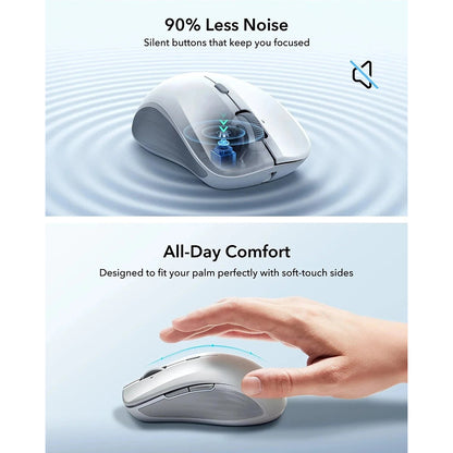 Mouse Wireless ESR MagMouse, 800DPI - 4800DPI, BT / Wi-Fi, Gri