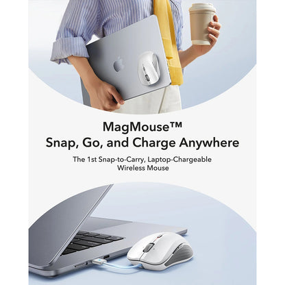 Mouse Wireless ESR MagMouse, 800DPI - 4800DPI, BT / Wi-Fi, Gri