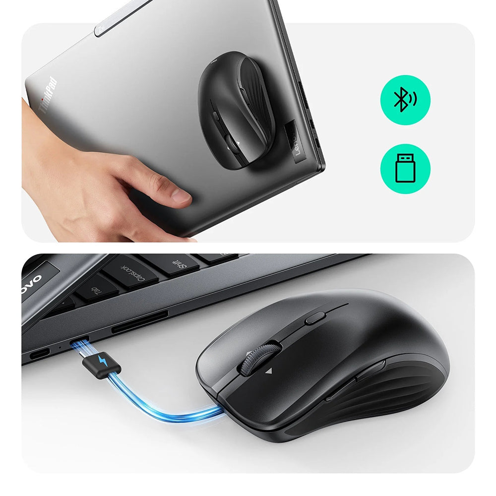 Mouse Wireless ESR MagMouse, 800DPI - 4800DPI, BT / Wi-Fi, Negru