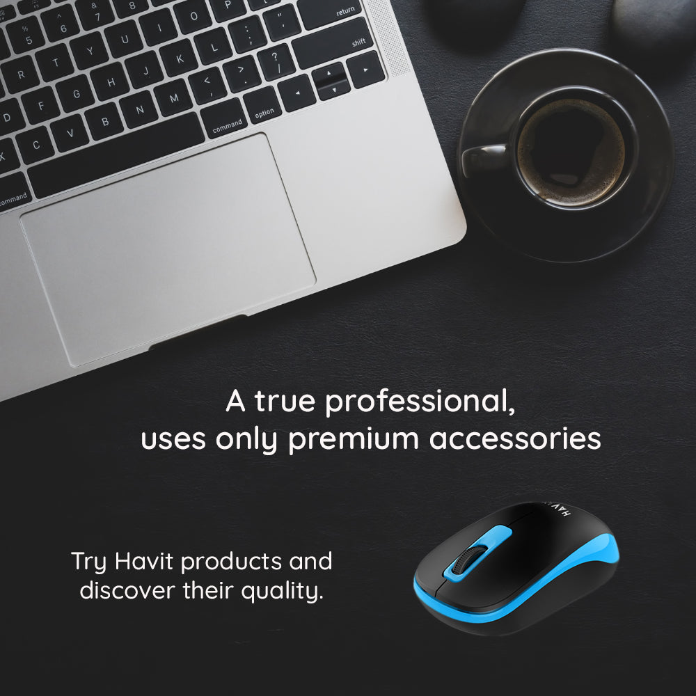 Mouse Wireless HAVIT MS626GT, 1200DPI, Negru Albastru