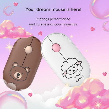 Mouse Wireless HAVIT MS75GT Pro, 1600DPI, Maro