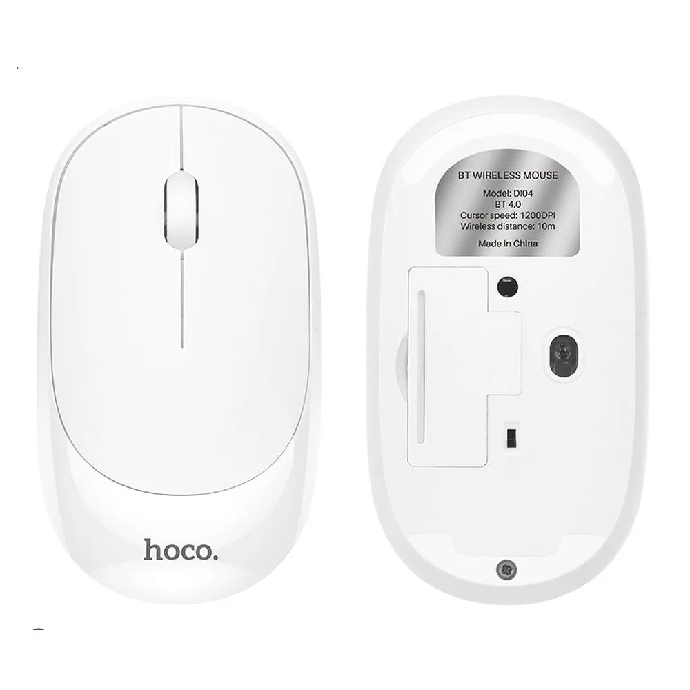 Mouse Wireless HOCO DI04, 1200DPI, BT / Wi-Fi, Alb