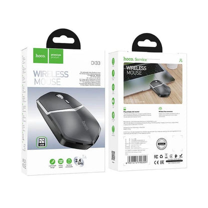Mouse Wireless HOCO DI33, 1600DPI, Negru