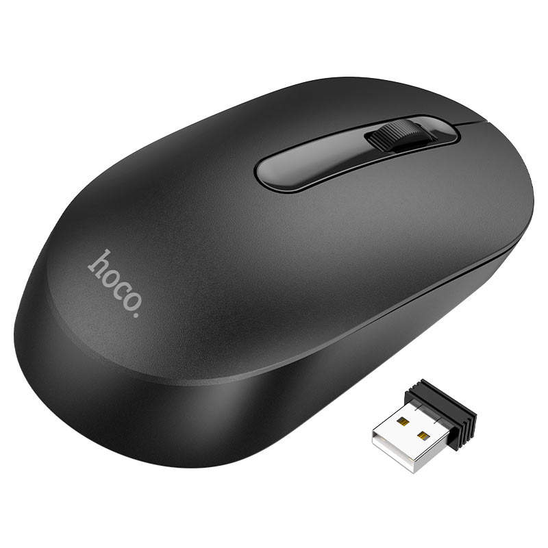 Mouse Wireless HOCO GM14, 1200DPI, Negru