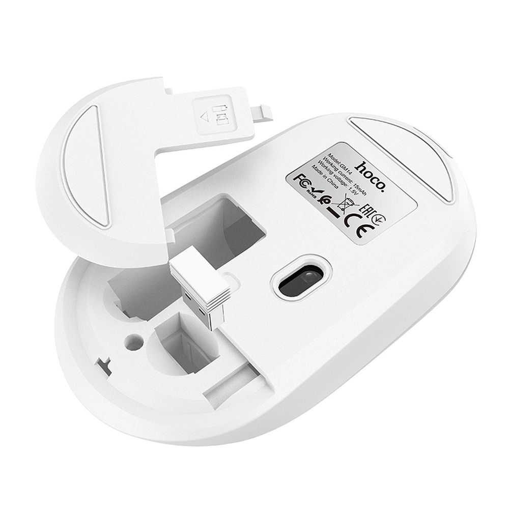 Mouse Wireless HOCO GM14, 1200DPI, Alb