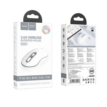 Mouse Wireless HOCO GM21, 1600DPI, Alb