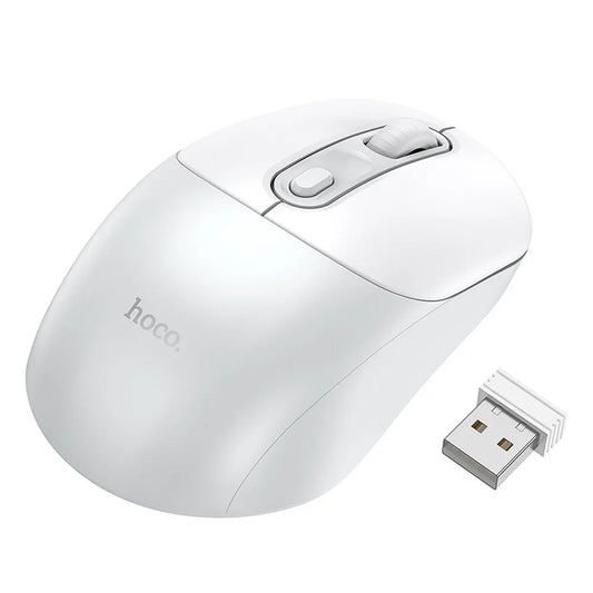 Mouse Wireless HOCO GM28, 1600DPI, Alb