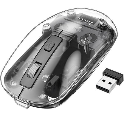 Mouse Wireless HOCO GM29, 1600DPI, BT / Wi-Fi, Negru