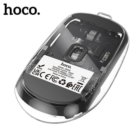 Mouse Wireless HOCO GM29, 1600DPI, BT / Wi-Fi, Negru