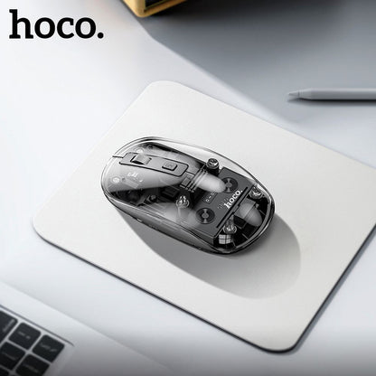 Mouse Wireless HOCO GM29, 1600DPI, BT / Wi-Fi, Negru