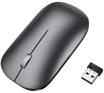Mouse Wireless HOCO GM43, 1600DPI, BT / Wi-Fi, Gri