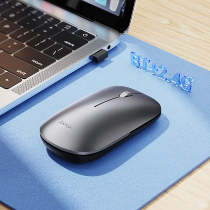 Mouse Wireless HOCO GM43, 1600DPI, BT / Wi-Fi, Gri