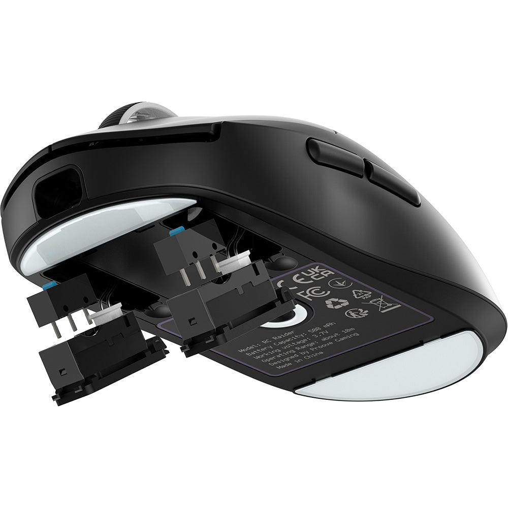 Mouse Wireless Proove RC Raider 8K, 800DPI - 32000DPI, BT / Wi-Fi / Wired, Negru WMRR00122001