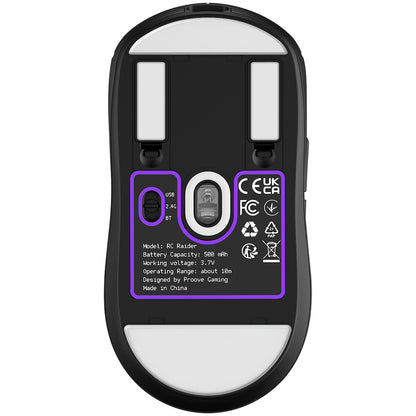 Mouse Wireless Proove RC Raider 8K, 800DPI - 32000DPI, BT / Wi-Fi / Wired, Negru WMRR00122001