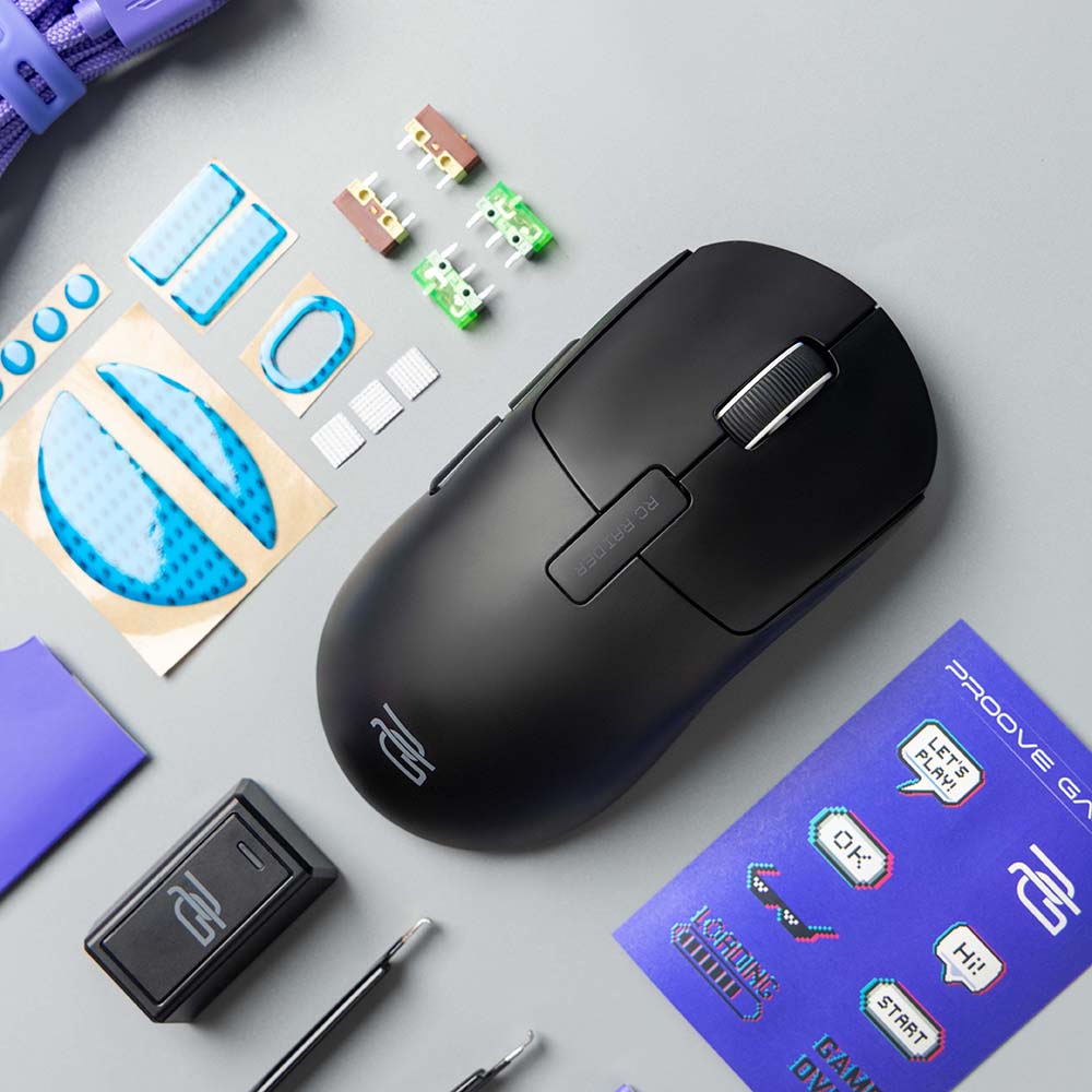 Mouse Wireless Proove RC Raider 8K, 800DPI - 32000DPI, BT / Wi-Fi / Wired, Negru WMRR00122001