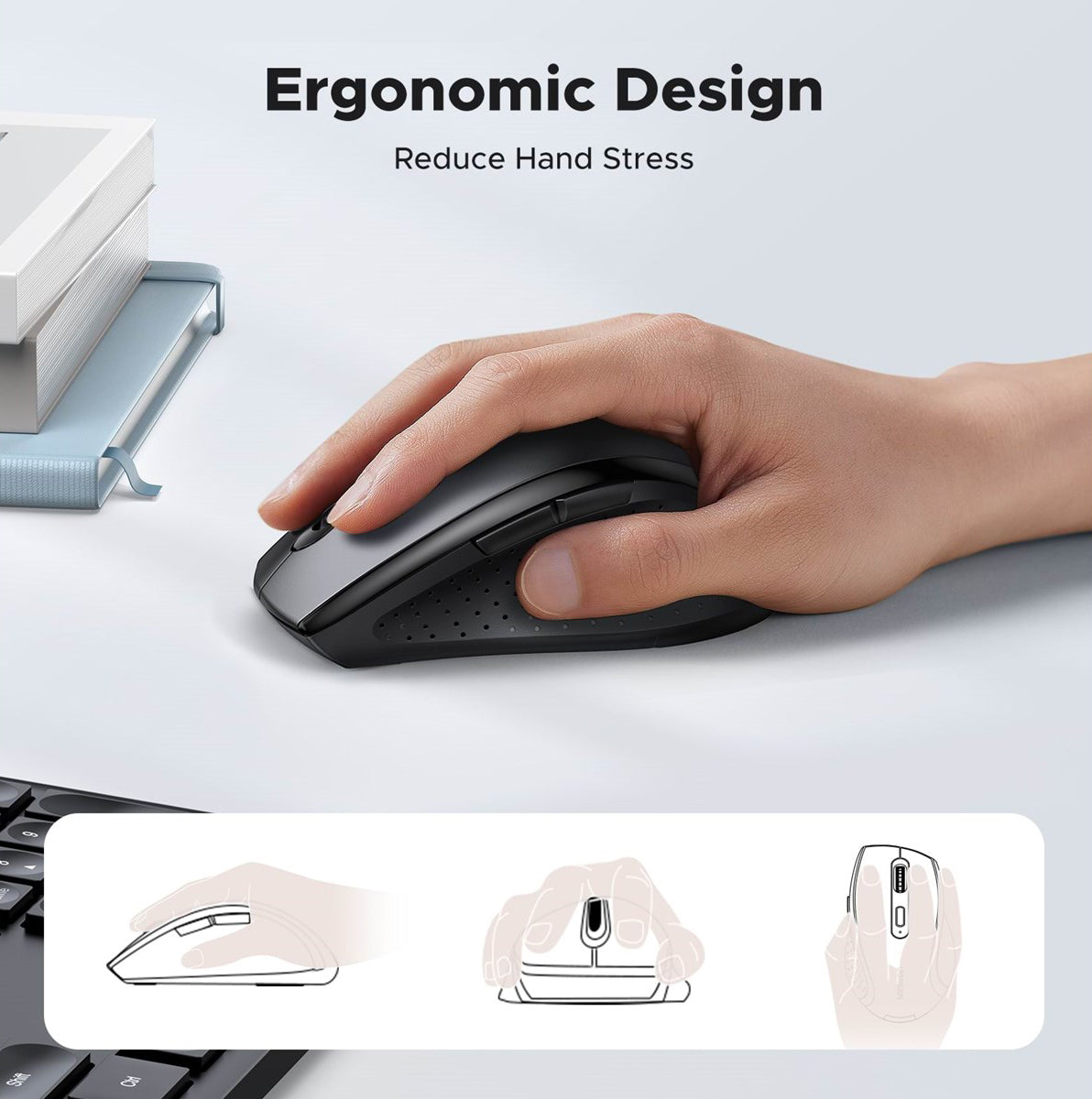 Mouse Wireless UGREEN M511, 1600DPI, Negru