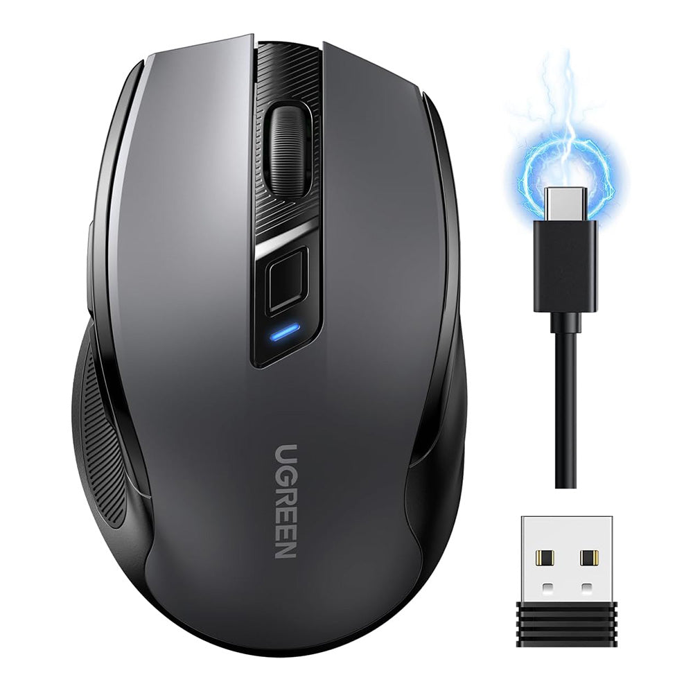 Mouse Wireless UGREEN MU006S (85082), 4000DPI, BT / Wi-Fi, Gri