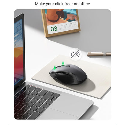 Mouse Wireless UGREEN MU006S (85082), 4000DPI, BT / Wi-Fi, Gri