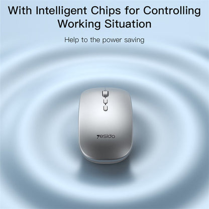 Mouse Wireless Yesido KB15, 800DPI - 1600DPI, Argintiu