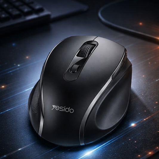 Mouse Wireless Yesido KB45, 800DPI - 1600DPI, Negru