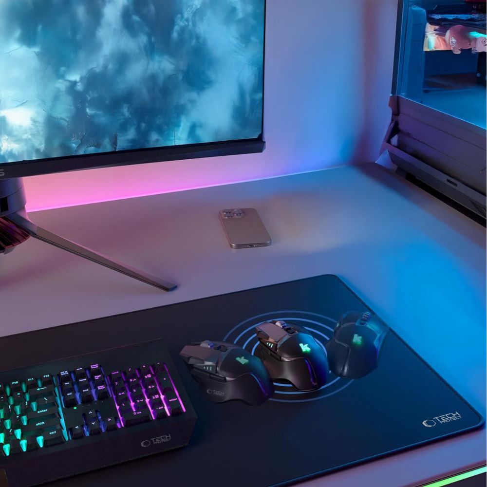 MousePad Tech-Protect A100, 100mm x 500mm, Negru