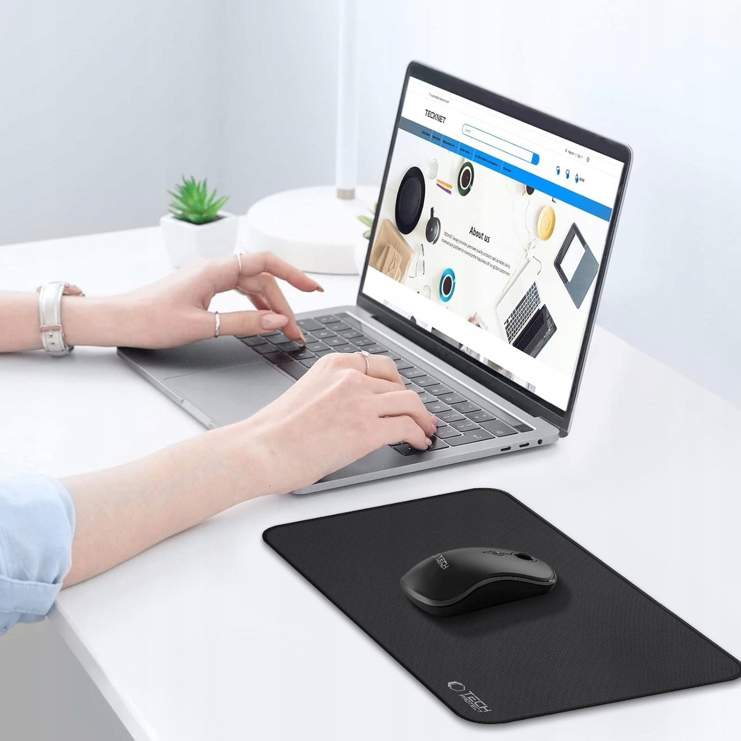 MousePad Tech-Protect A100, 350mm x 250mm, Negru