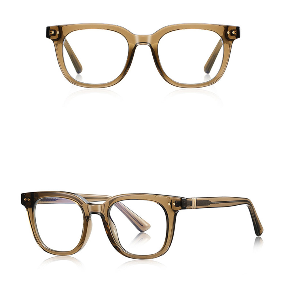 Ochelari De Calculator Barbati Techsuit 2229, Anti-Blue Light, Maro Deschis