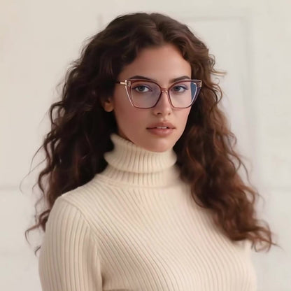 Ochelari De Calculator Dama Techsuit 2260, Anti-Blue Light, Negri Aurii