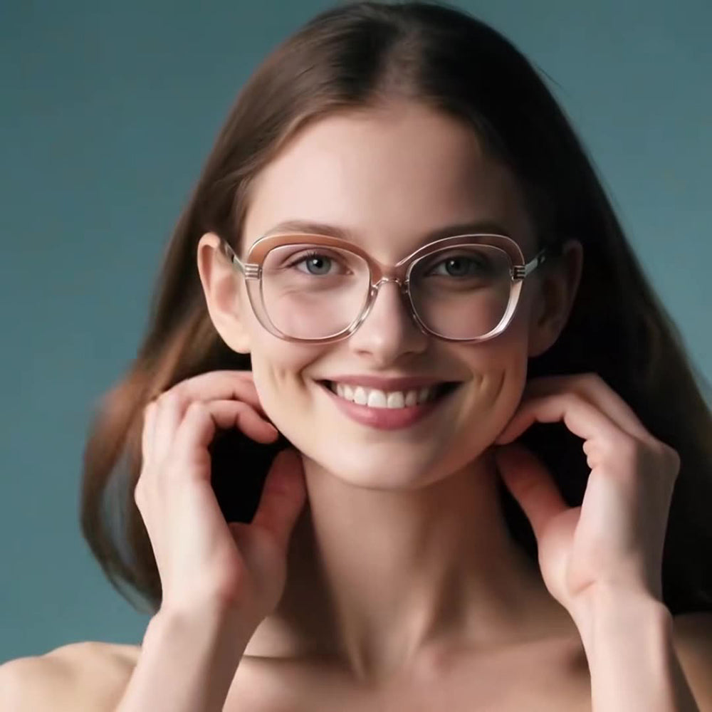 Ochelari De Calculator Dama Techsuit 2265, Anti-Blue Light, Maro Deschis