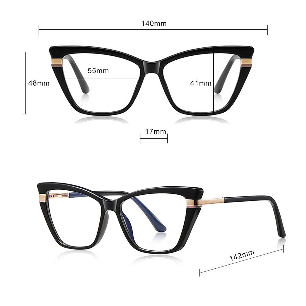 Ochelari De Calculator Dama Techsuit 2271, Anti-Blue Light, Negri