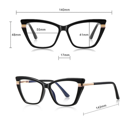 Ochelari De Calculator Dama Techsuit 2271, Anti-Blue Light, Negri