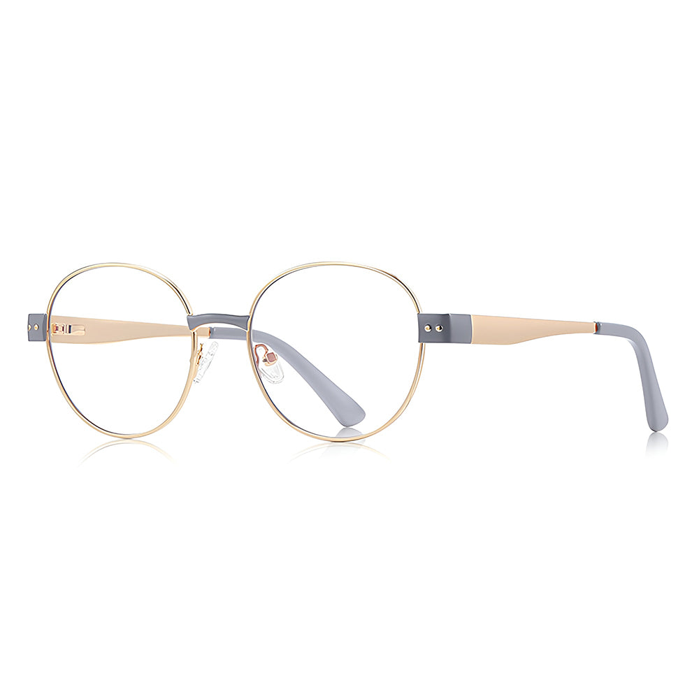 Ochelari De Calculator Dama Techsuit 3175, Anti-Blue Light, Aurii Gri Deschis
