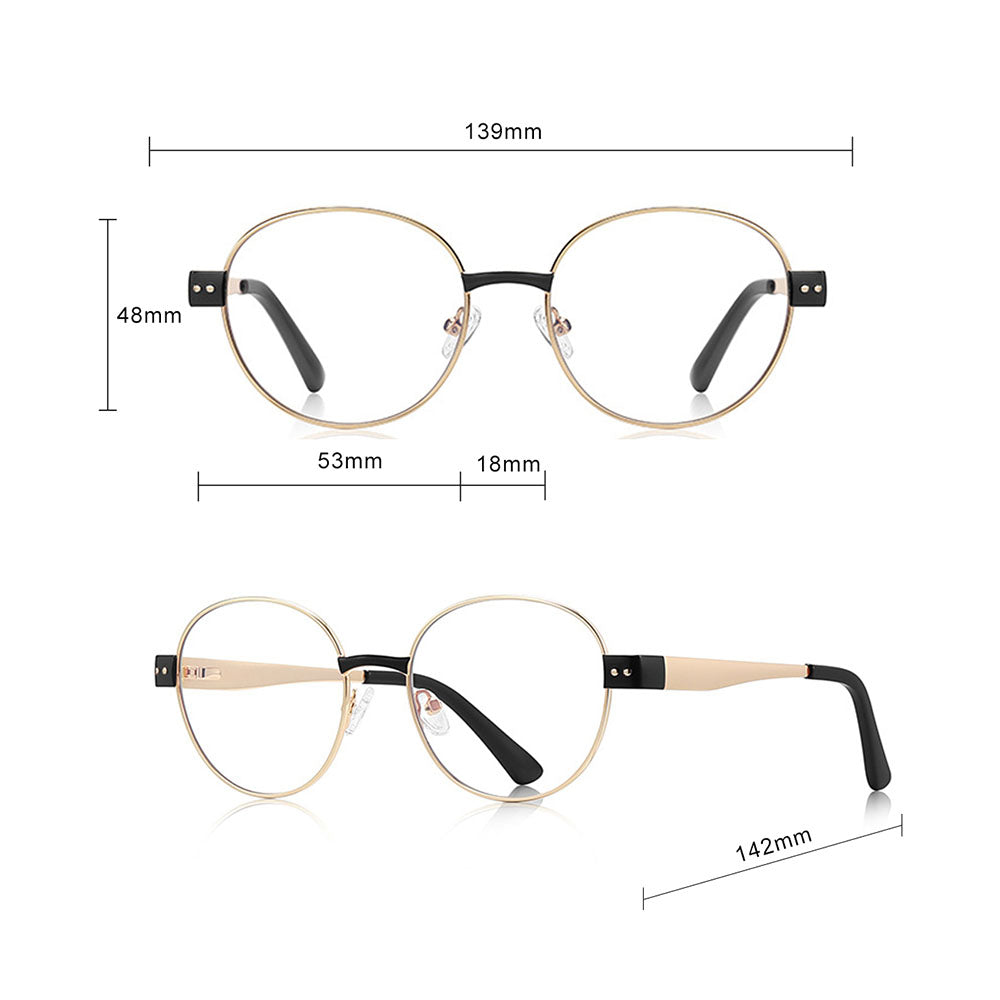 Ochelari De Calculator Dama Techsuit 3175, Anti-Blue Light, Aurii Negri