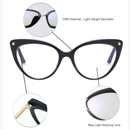 Ochelari De Calculator Dama Techsuit F93308, Anti-Blue Light, Negri Aurii