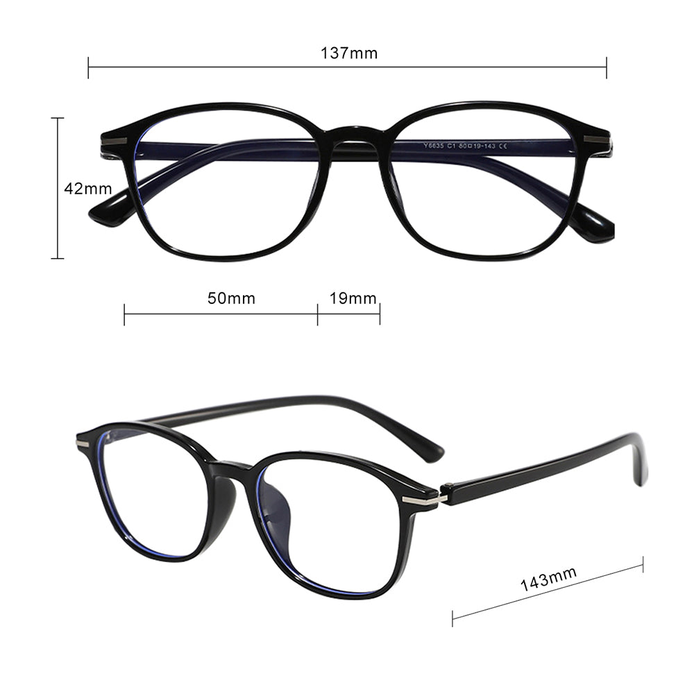 Ochelari De Calculator Unisex Techsuit 6635, Anti-Blue Light, Maro Deschis