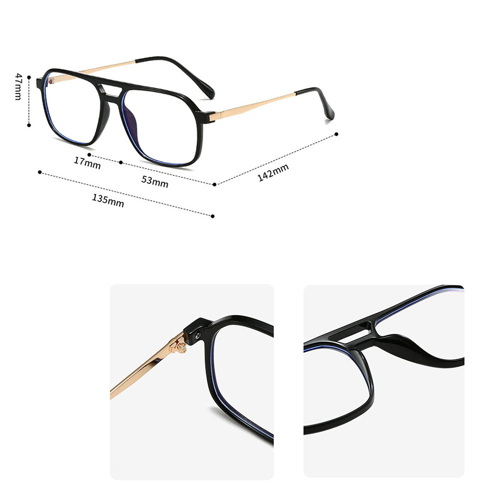 Ochelari De Calculator Unisex Techsuit 83092, Anti-Blue Light, Negri Argintii