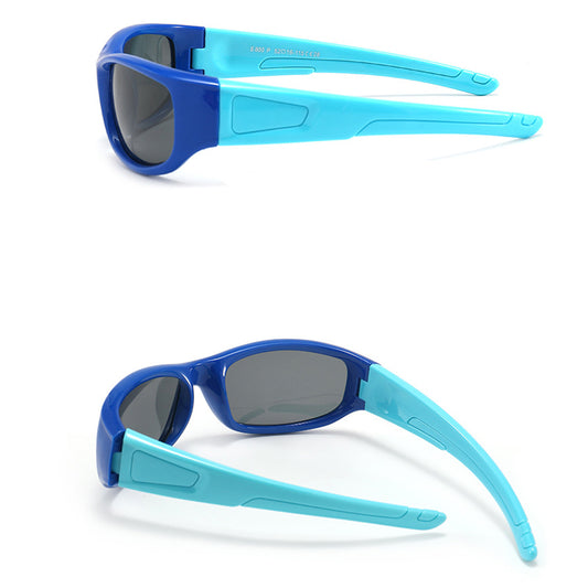 Ochelari De Soare Sport Copii Techsuit 800-C28, Polarizati, Albastri Bleu