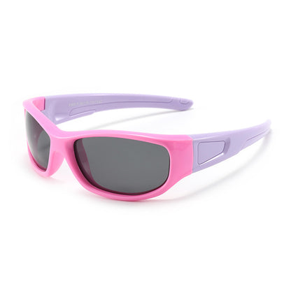 Ochelari De Soare Sport Copii Techsuit 800-C42, Polarizati, Roz Mov