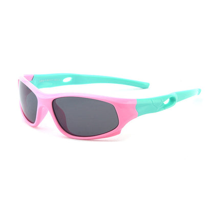 Ochelari De Soare Sport Copii Techsuit 816-C3, Polarizati, Roz Verzi