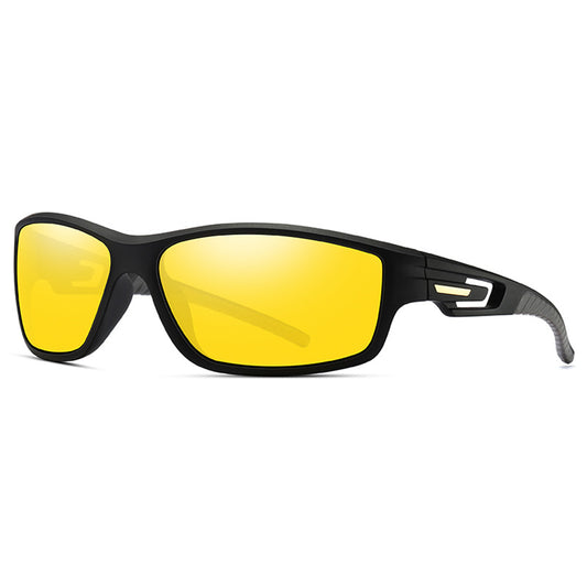 Ochelari De Ciclism Unisex Techsuit 201910, Polarizati, Negri Galbeni