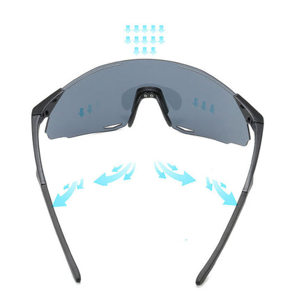Ochelari De Ciclism Unisex Techsuit 8853, Negri Argintii