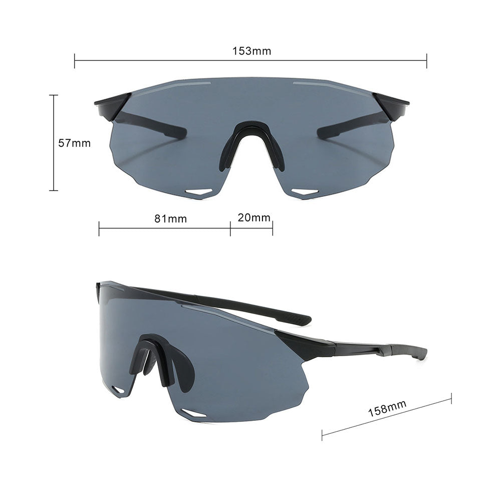 Ochelari De Ciclism Unisex Techsuit 8853, Negri Argintii