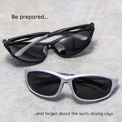 Ochelari De Ciclism Unisex Techsuit 9309, Polarizati, Negri Albastri