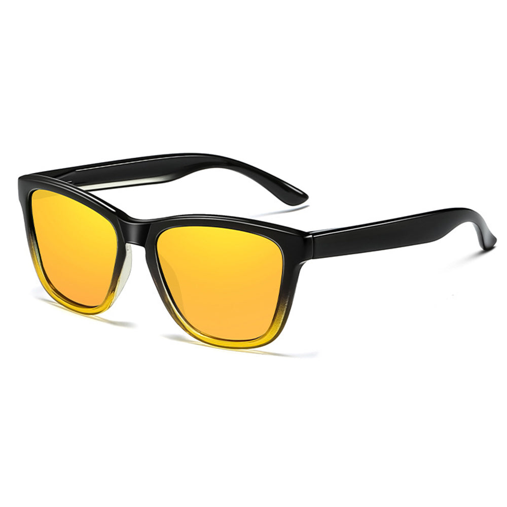 Ochelari De Soare Barbati Techsuit 0717, Polarizati, Protectie UV, Negri Galbeni